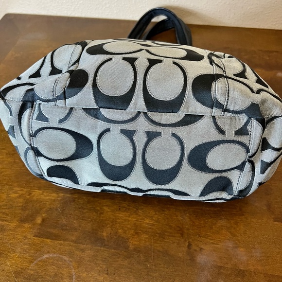 COACH💥Vintage~Rare~SOLD OUT💥Signature Black/Gray Poppy Tote - Picture 11 of 13